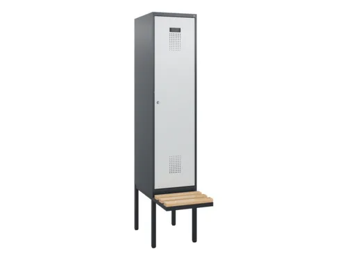 locker met bank,HxBxD 1950x400x815mm,1vak,vak B 400mm,cilinderslot