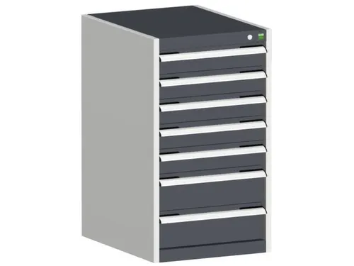 ladekast HxBxD 900x525x650mm 7laden romp RAL7035 front RAL7016