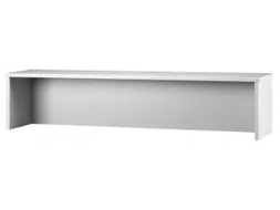 opzetvitrine,HxBxD 350x1600x320mm,hout,lichtgrijs,slijt- en krasvast