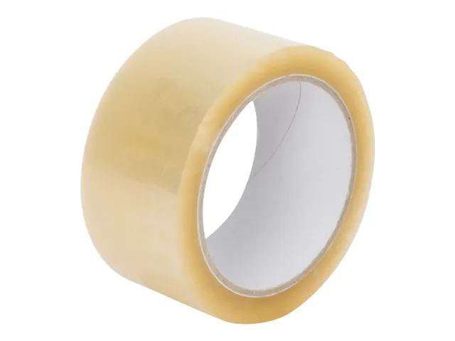 Verpakkingstape Transparant 25µm PP Hotmelt 38mmx66mtr