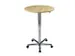 zuilheftafel,HxØ 720-1140x800mm,rond,voetkruis verchroomd,blad esdoor