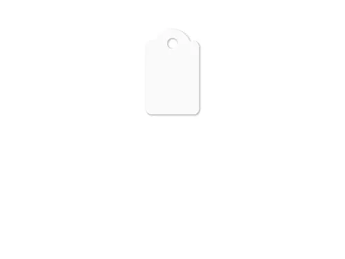 Draadetiket Kangaro 15x24mm wit doos a 500 stuks
