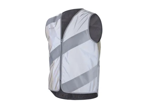 Roadie Jacket Full Reflective Fluohesje Grijs/Zilver Maat L