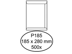 Envelop Quantore Akte P185 185X280Mm Wit Gegomd