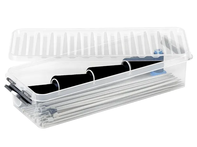 Q-line opbergbox 6,5L transparant grijs - 48,5x19x10,5cm