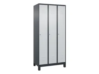 locker,HxBxD 1950x900x500mm,3vak,vak B 300mm,cil.-slot,voeten - 1