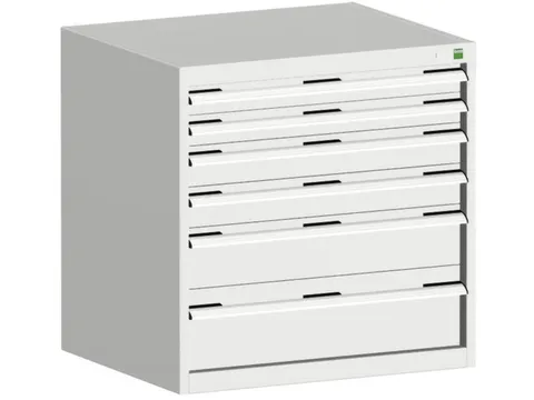 ladekast 800x800x750mm 6laden zware lasten RAL7035 front RAL7035