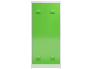 Lockerkast 1800x800x500mm 2 vakken, klinksluiting, RAL6018 - 2