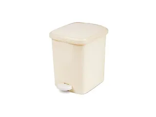 Rechthoekige pedaalemmer 5 Liter Wit - 1