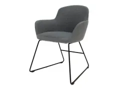 Vergaderstoel Rox zwart slede binnen grijsblauw Buiten blauwgrijs