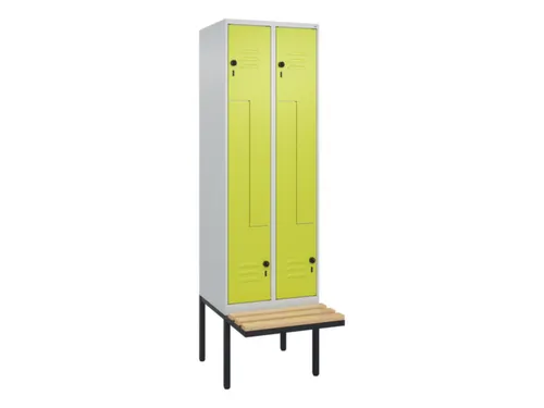Z-garderobekast,HxBxD 2120x600x815mm,2vak,vak B 300mm,draaigrendel