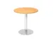 vergadertafel,HxØ 745x800mm,rond,schotelvoet chroom,ronde buis