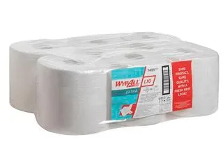 reinigingsdoeken L10 1-laags wit, pak à 6 rollen - 4