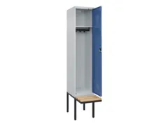 locker met bank,HxBxD 2120x400x815mm,1vak,vak B 400mm,cilinderslot