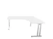 bureau in vrije vorm,HxBxD 740x1800x1600mm,vrije vorm,Bl-wit