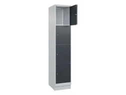 lockerkast,HxBxD 1950x400x500mm,1x4vakken,vak B 400mm,cil.-slot,sokkel