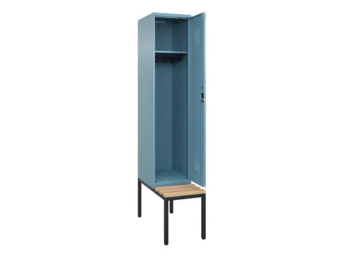 locker met bank,HxBxD 2120x400x815mm,1vak,vak B 400mm,cilinderslot