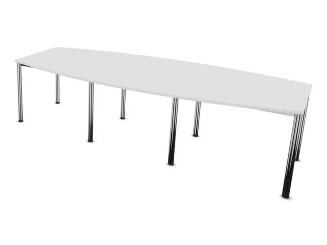 vergadertafel,HxBxD 740x2800x1200mm,vatvormig,Bl-wit