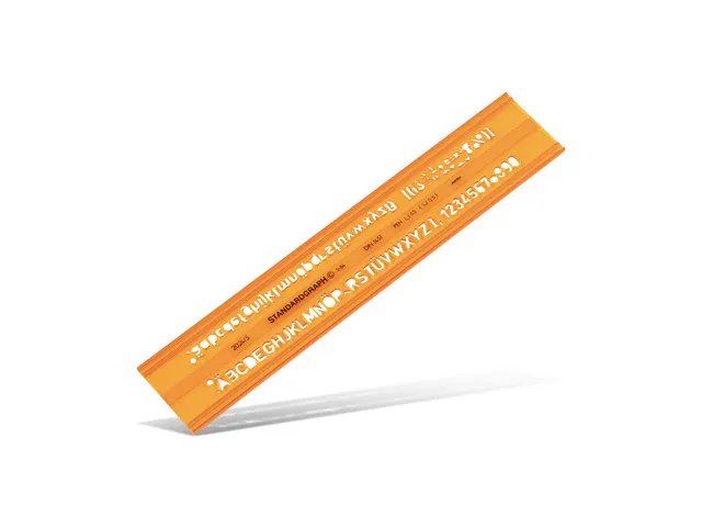 Lettersjabloon Standardgraph H-profiel vetgedrukt, recht 5mm