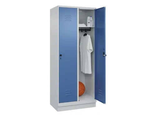 locker,HxBxD 1950x800x500mm,2vak,vak B 400mm,draaigrendel,sokkel