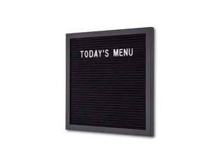 Letterbord Zwart 30x30cm Zwart frame - 3