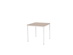 Domino Basic Tafel Vaste Hoogte 800x800mm Hav/Kers 25mm Wit 4-Poots