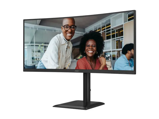 AOC E4 CU34E4CV 34 Inch Monitor UltraWide Quad HD LCD Zwart