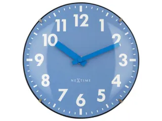Tafelklok Nextime Duomo Mini 20 cm blauw gebolde glazen lens - 1