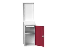 lessenaarkast met achterwand 2000x525x550mm 1 legbord RAL7035+RAL3004