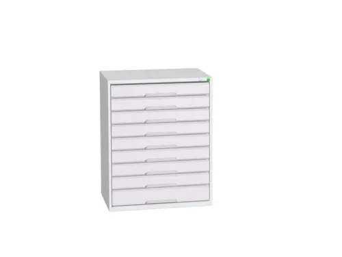 ladekast HxBxD 1000x800x550mm 9laden romp RAL7035 front RAL7035