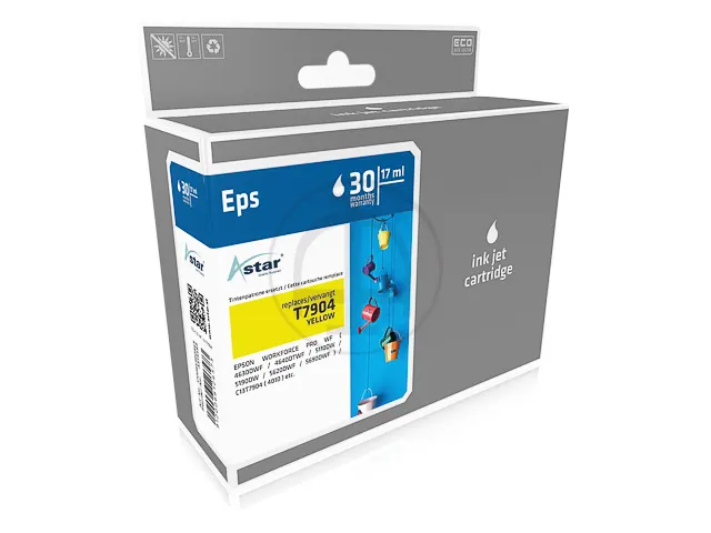 As15389 Astar Epson T7904 Wf Inkt Geel Hc Rebuilt 2000Pagina's Chip