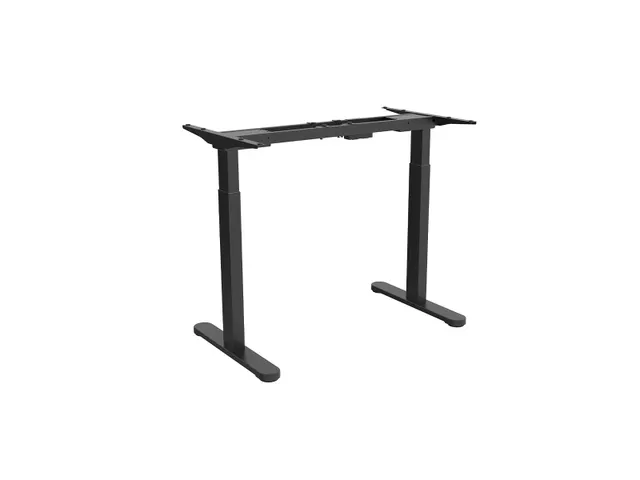 Bureau assis-debout structure réglable, noir