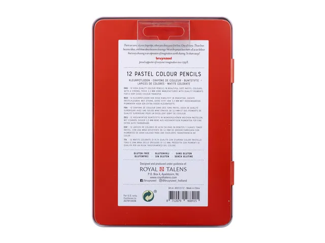 Crayon de couleur Bruynzeel Expression boîte métal 12 couleurs paste