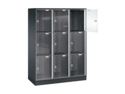 grootvolume-lockersysteem,HxBxD 1750x1220x500mm,3x3vakken,cil.-slot