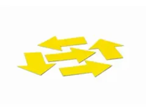 OUTLET Magneetvel Symbool Pijl Geel 40x60 mm