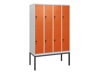 dubbeldekse locker,HxBxD 1950x1200x500mm,4x2vak.,vak B 300mm - 1