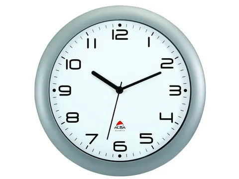 De Alba HORNEW wandklok met stille werking 30cm. Grijs