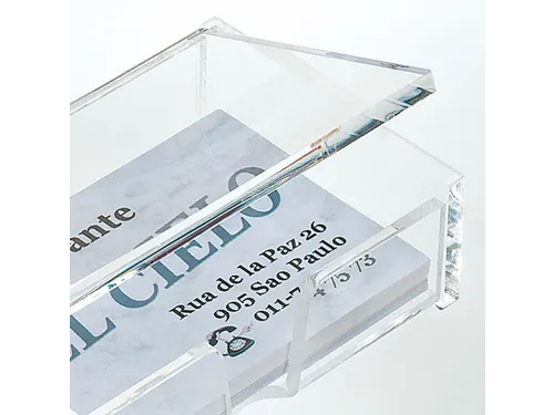 Visitekaartbox Sigel VA112 voor 80 kaarten 90x58mm acryl glashelder