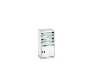 ladekast HxBxD 1000x525x525mm 4laden romp RAL7035 front RAL7035 - 7