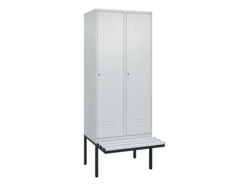 locker met bank,HxBxD 2120x800x815mm,2vak,vak B 400mm,cil.-slot