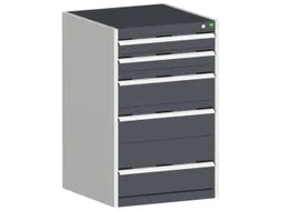 ladekast HxBxD 1000x650x525mm 5laden romp RAL7035 front RAL7016
