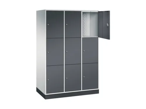 grootvolume-lockersysteem,RAL 7035/RAL 7021,HxBxD 1950x1220x600mm