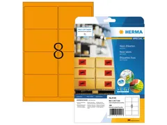 HERMA 5145 Gekleurde etiketten A4 99,1x67,7mm Neon Oranje 160 stuks