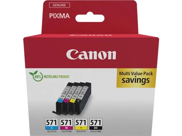 inktcartridge CLI-571 345 pagina's 0386C009 4 kleuren