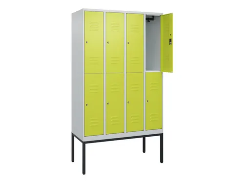 dubbeldekse locker,HxBxD 2120x1200x500mm,4x2vak.,vak B 300mm,cil.-slot