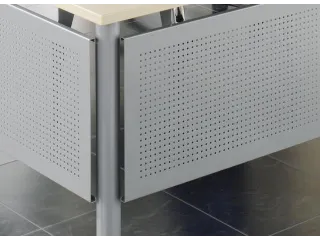 zichtscherm,v. bureau,HxB 400x1200mm,zilverkleurig - 1