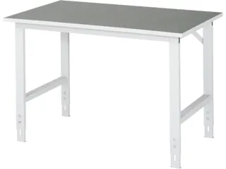 werkbank,HxBxD 760-1080x1250x800mm,houtblad,m. linoleumlaag - 2
