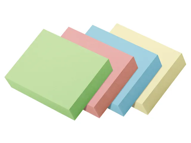 Sticky notes UPM recycled 50x40mm assorti blok 100 vel, doos 16x blok