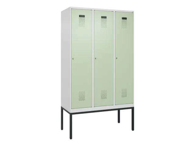 armoire vestiaire noir et blanc,HxlxP 2120x1200x500mm,3compart.