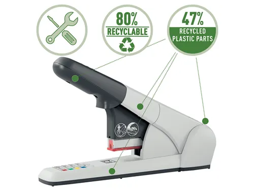 Blokhechter Leitz 5551 Heavy Duty 80vel zilvergrijs